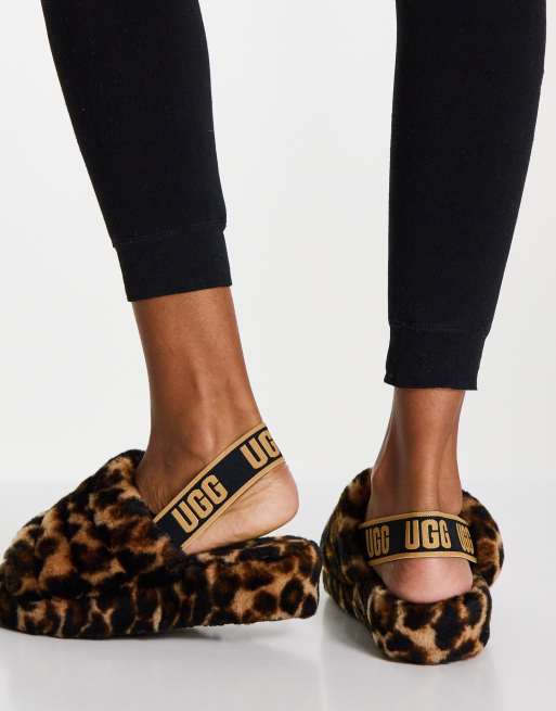 Leopard print ugg discount slides