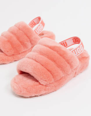 ugg fluff yeah slide coral