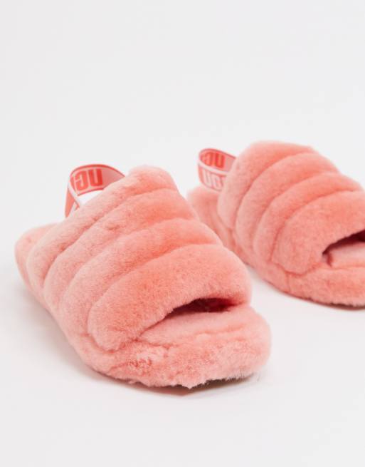 UGG Fluff Yeah slide sandals in coral