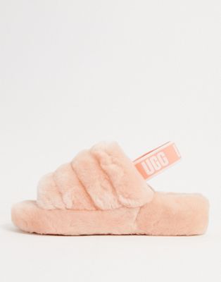 ugg fluffy pink slippers