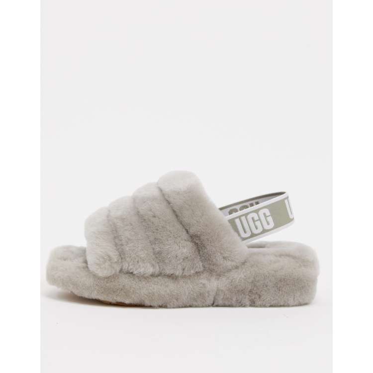 UGG Fluff Yeah slide slippers in grey ASOS