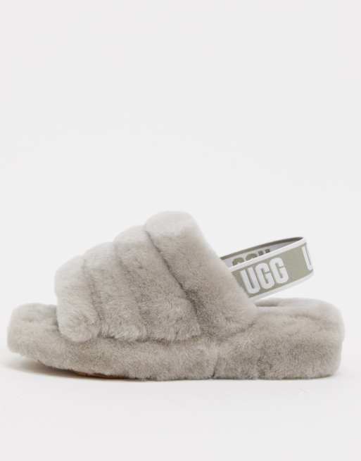 Grey ugg 2025 slide slippers