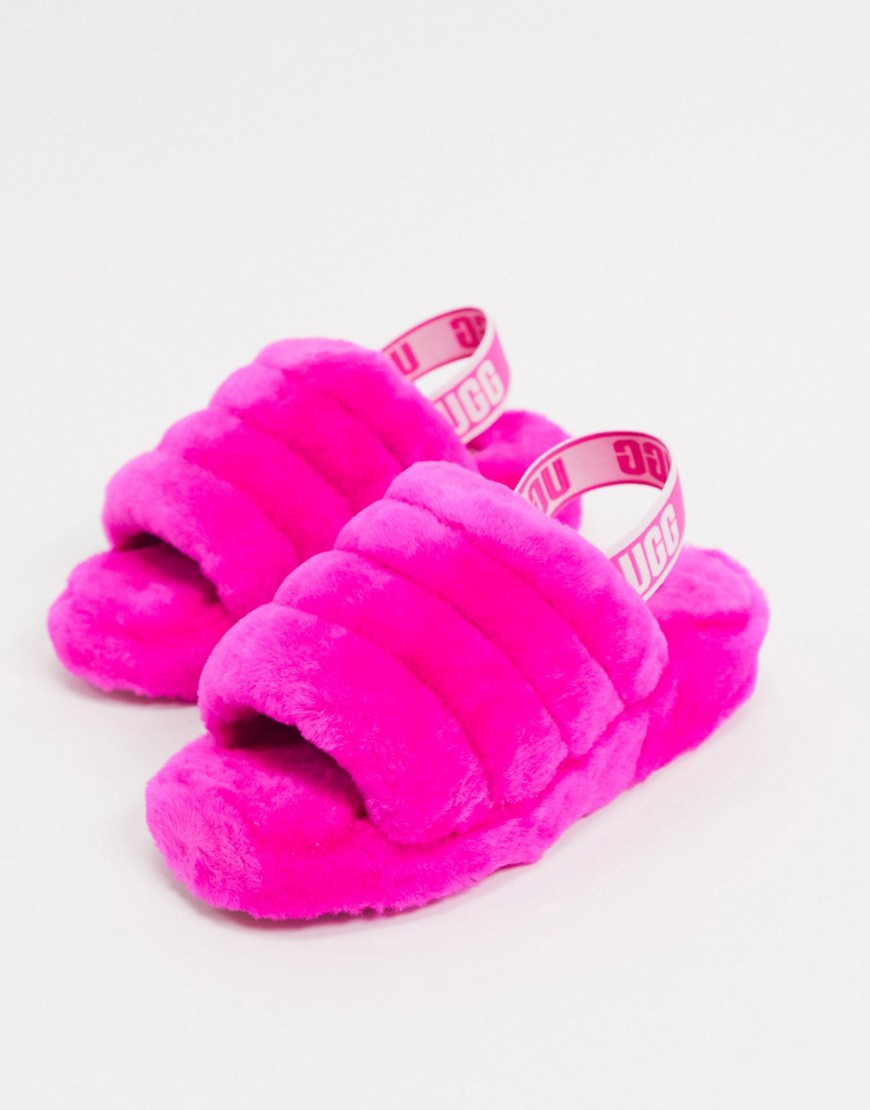 UGG Fluff Yeah slide slippers in hot pink