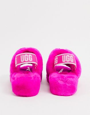 hot pink ugg slides
