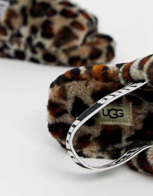 Ugg fluff yeah slide on sale leopard