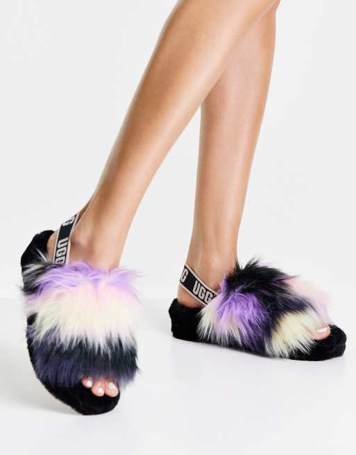 UGG Fluff Yeah slide slippers in magnolia tie dye ASOS
