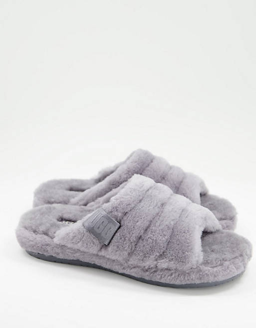 Ugg fluff you sheepskin slippers in grey