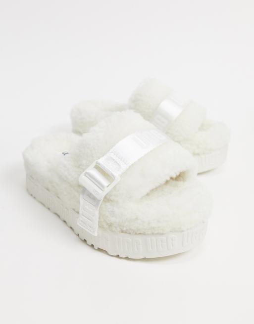 Ugg discount white slides