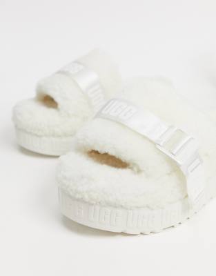 white fluffy uggs