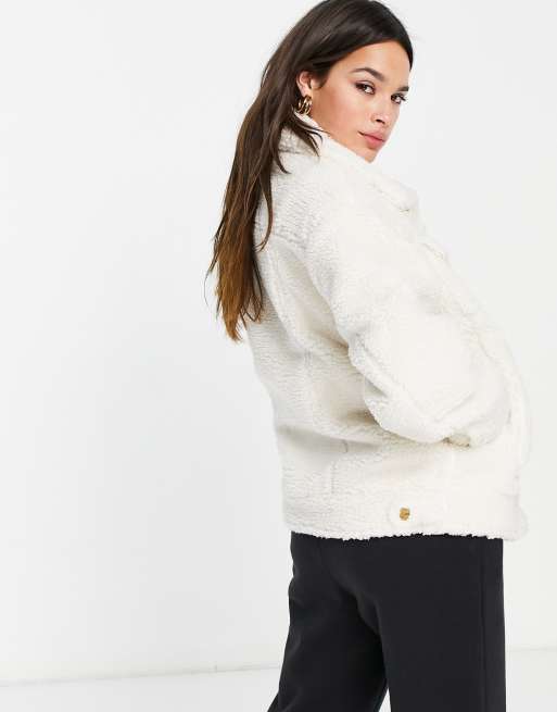 UGG Frankie shearling trucker jacket in natural, 4 of 4