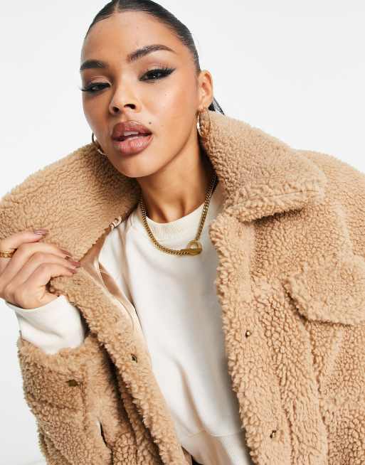 UGG Frankie Veste camionneur en sherpa Camel ASOS