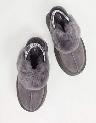 UGG Funkette flatform slide slippers in 