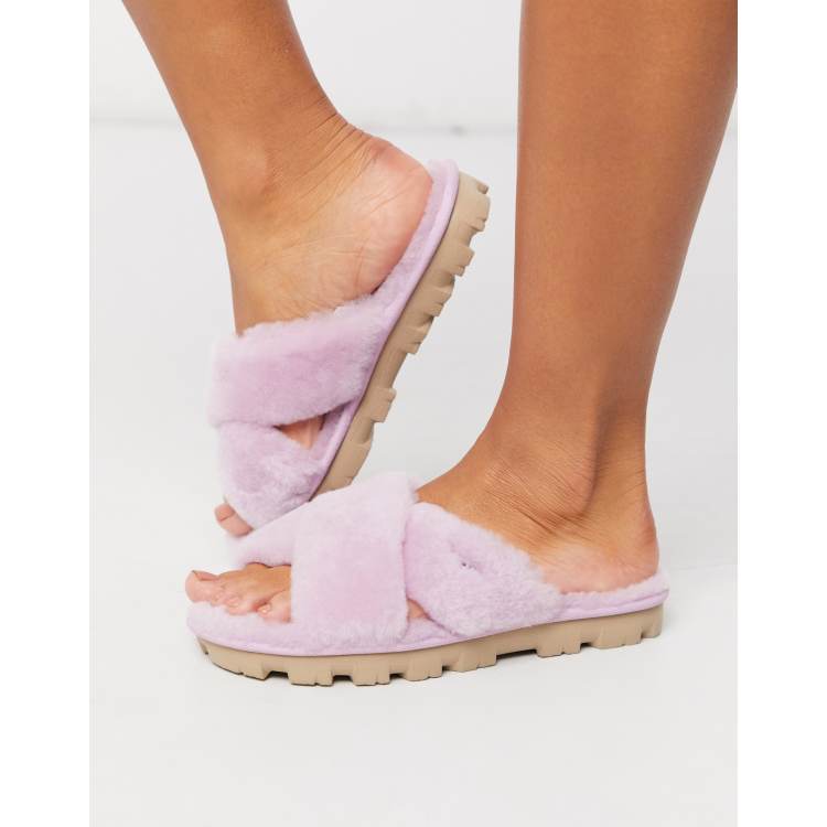 Ugg fuzzy slippers online pink