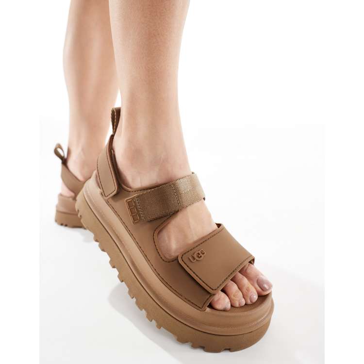UGG Goldenglow eva sandals in tan | ASOS