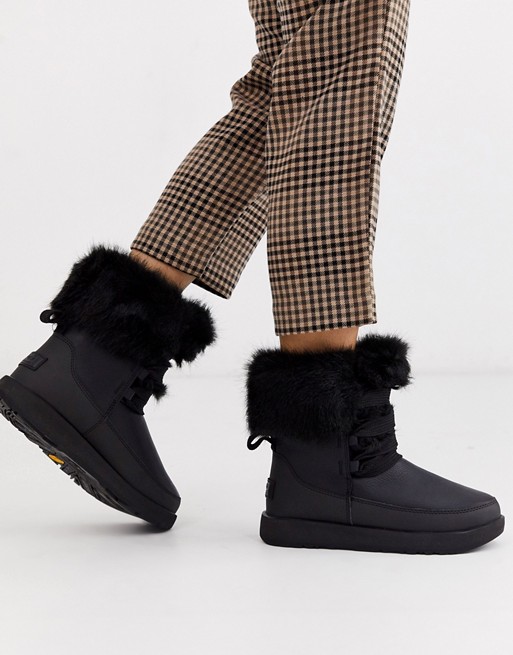 UGG Gracie waterproof fluffy ankle boots in black