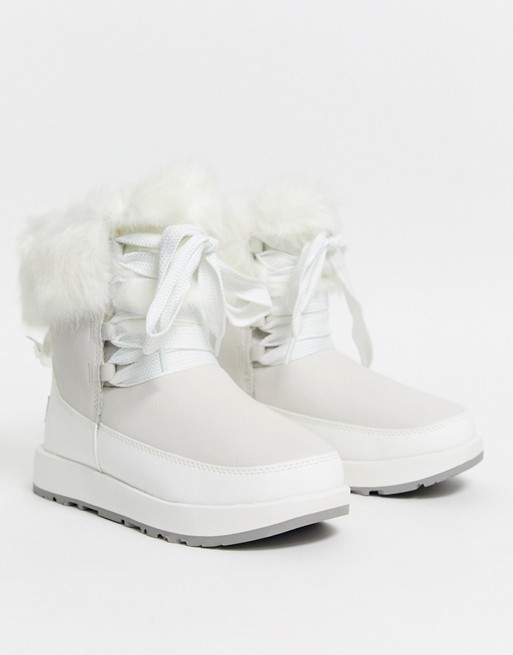 UGG Gracie waterproof fluffy ankle boots in white