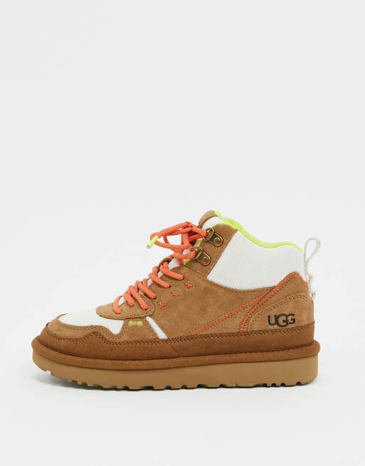 UGG Highland Hi Heritage trainers in chestnut ASOS
