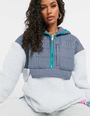 teddy half zip jumper