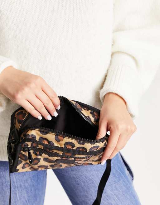 Leopard Puffer Crossbody Clutch