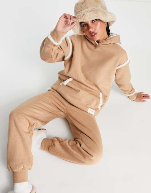 トップス UGG JOANNEBONDEDFLEECEHOODIE UGG Joanne bonded fleece hoodie in camel | ASOS