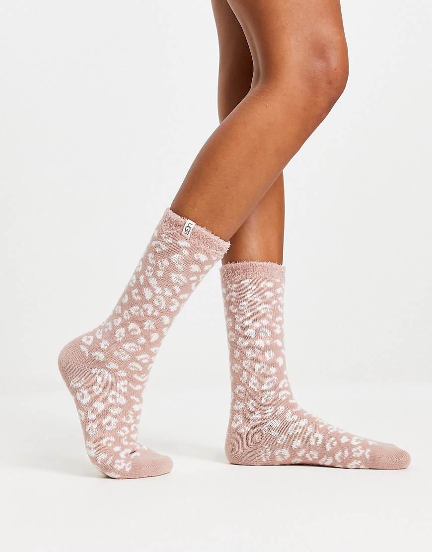 UGG Josephine fleece lined socks in leopard-Multi