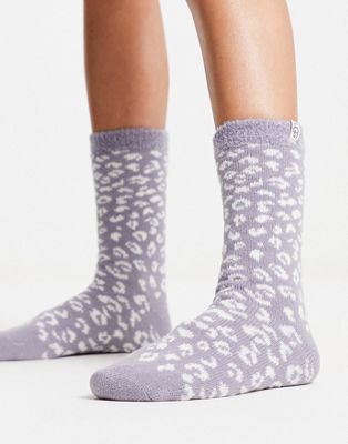 UGG Josephine fleece lined socks in leopard
