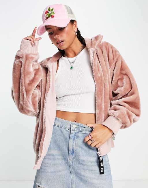UGG – Laken – Rosa jacka i fuskpäls