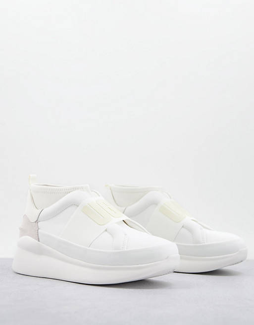 UGG logo panel trainers in cream