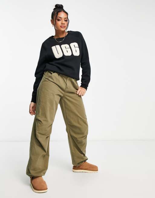 Ugg Women's Madeline Fuzzy Logo Crew Neck Sweatshirt Nimbus Sand / S