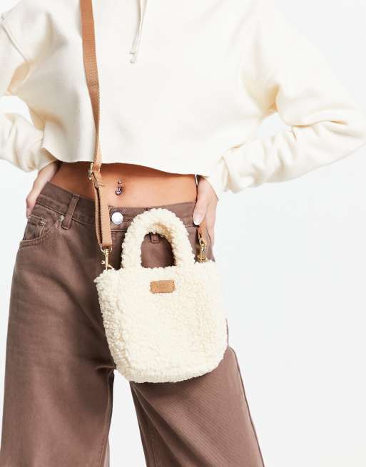 UGG Maribel mini sherpa cross body bag in cream