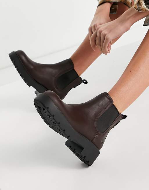 UGG Markstrum Chelsea boots met hakken in bordeauxrood