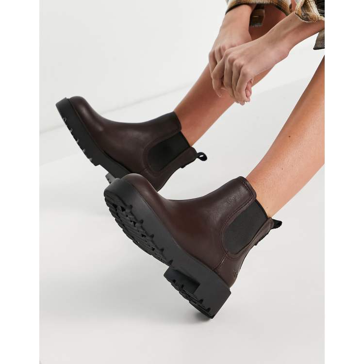 UGG markstrum heeled chelsea boots in burgundy ASOS