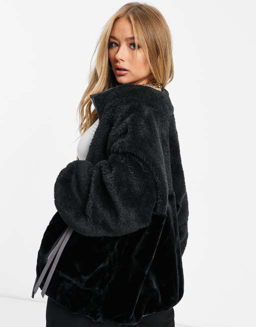 UGG Marlene teddy jacket in black, 2 of 4