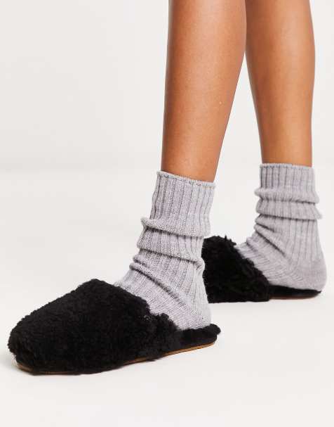 UGG - Maxi Curly - Sliders i sort - view 1