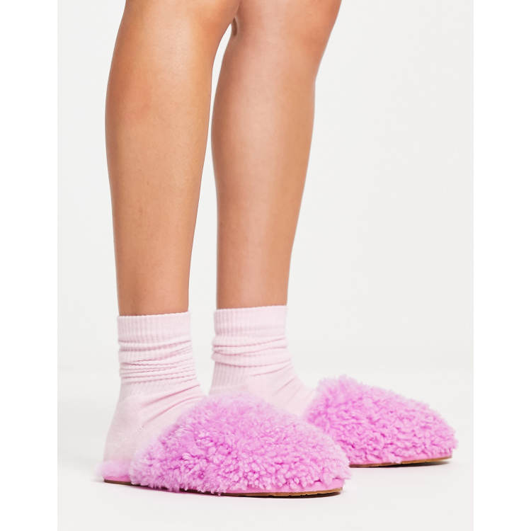 Cerise pink online slippers