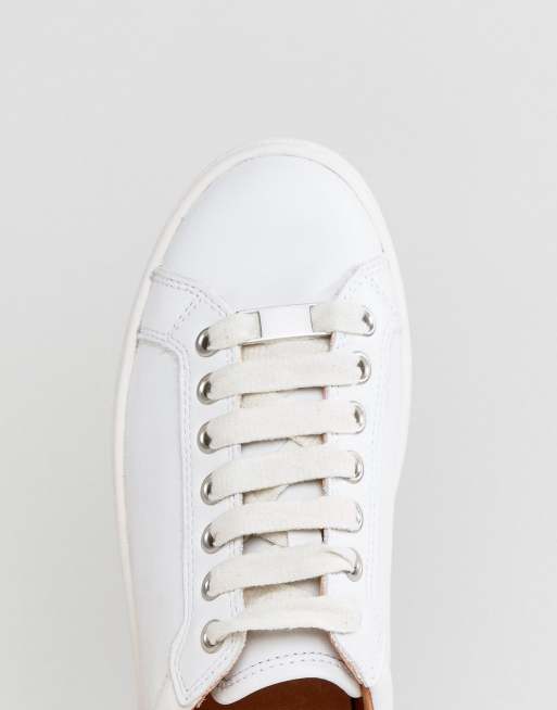 UGG Milo Baskets en cuir Blanc ASOS