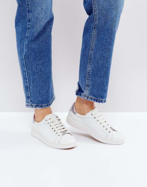 Ugg white hot sale leather sneaker