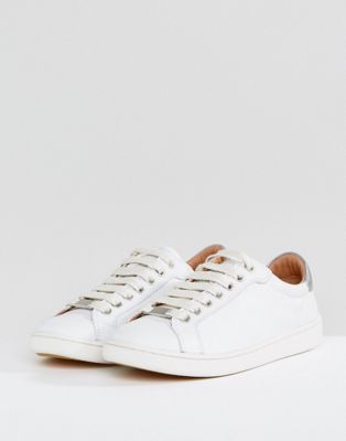 ugg milo lace up trainers white leather
