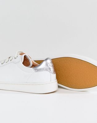 ugg milo lace up trainers white leather