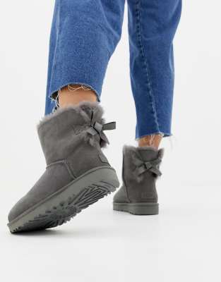 ugg mini bailey bow ii grey