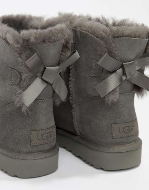 Grey uggs with outlet bows