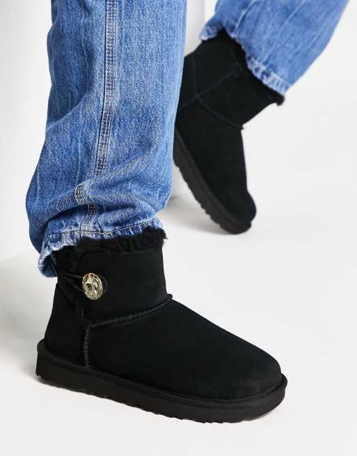 Ugg mini cheap bailey button noir