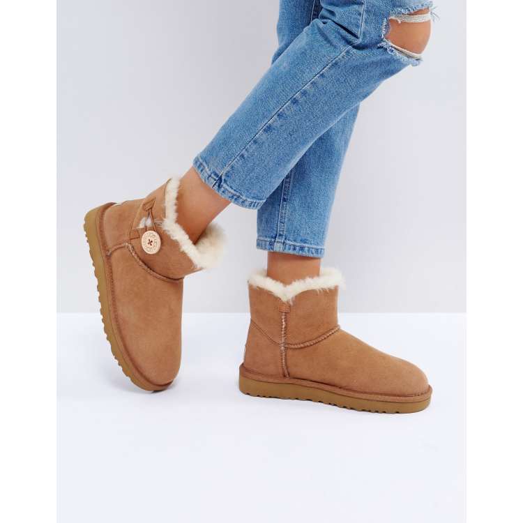 Tan uggs on sale with buttons