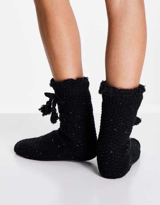 UGG Lita Fleece Lined Sock in Black