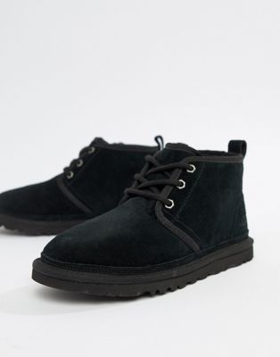 ugg neumel black lace up ankle boots 
