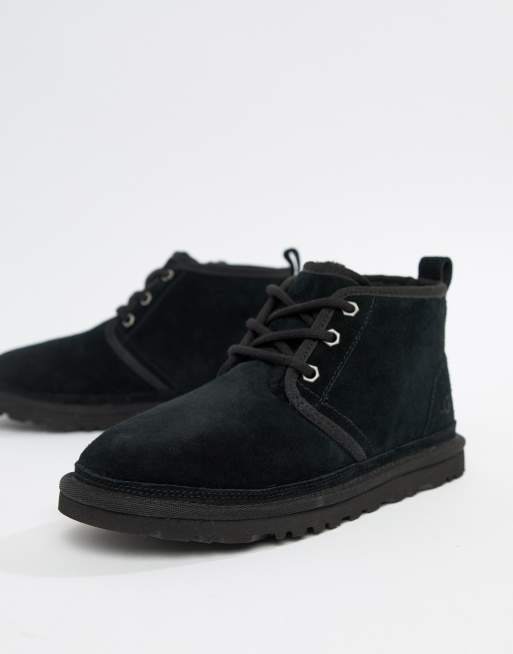 Black uggs shop lace up back