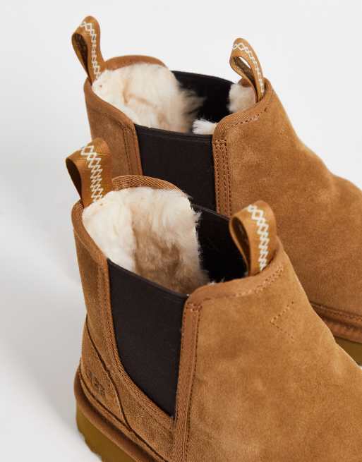 Ugg Neumel Chelsea boots van schapenvacht in bruin