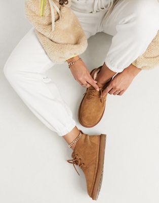 lace up ugg style boots