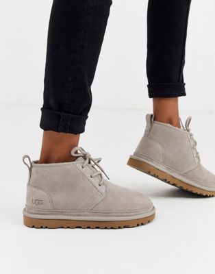 UGG Neumel Gray Lace Up Ankle Boots | ASOS