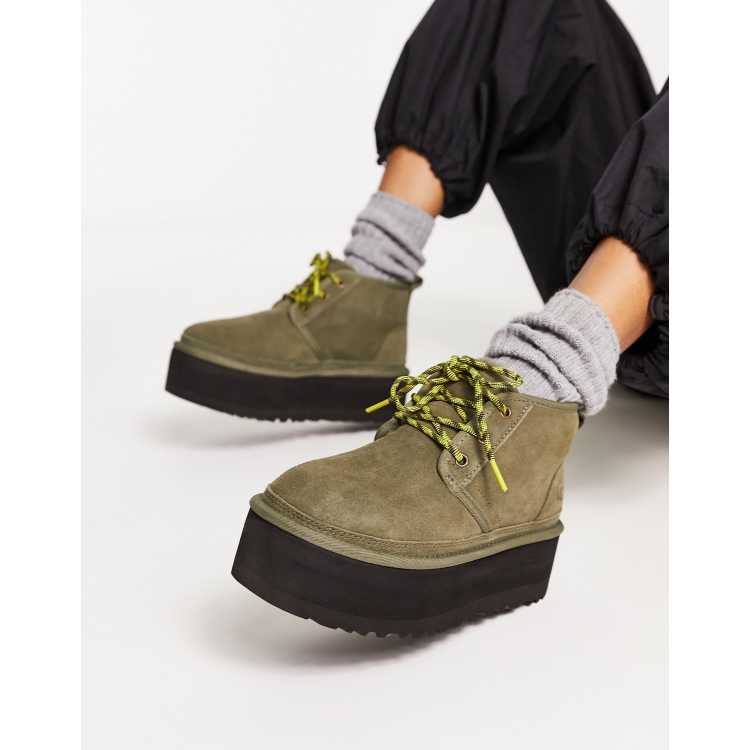 Ugg olive lace up sneakers deals
